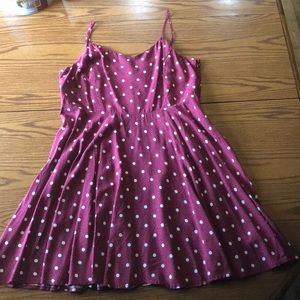 NWT Old Navy polka dot sun dress wine color XL